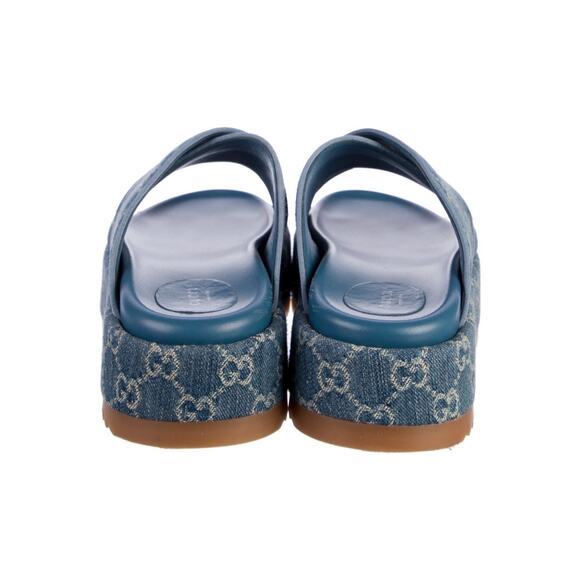 ❤️Gucci GG Signature Denim Platform Slides❤️ - Picture 4 of 5